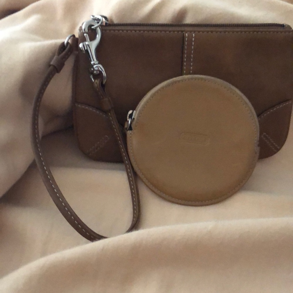 Coach small wristlet and change purse